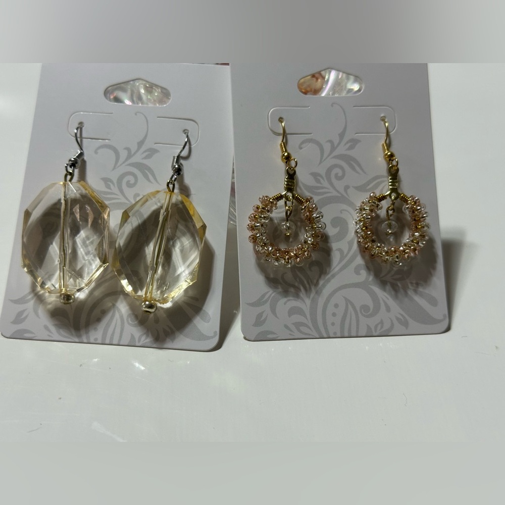 Elegant Gold and Silver Women's Earrings Set